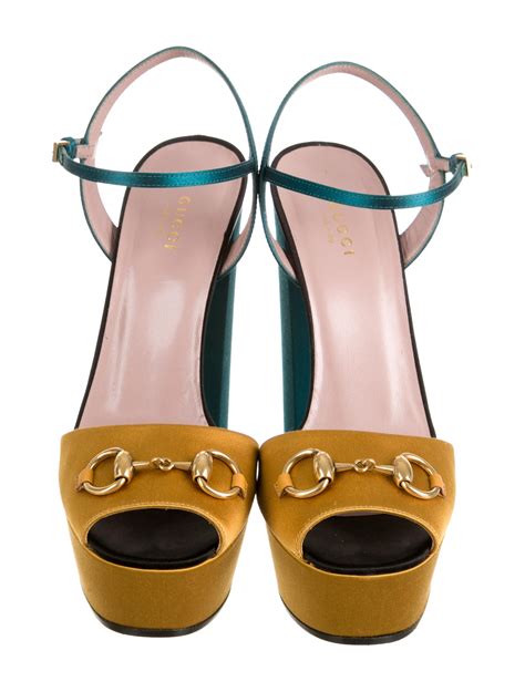 gucci horsebit platform heels